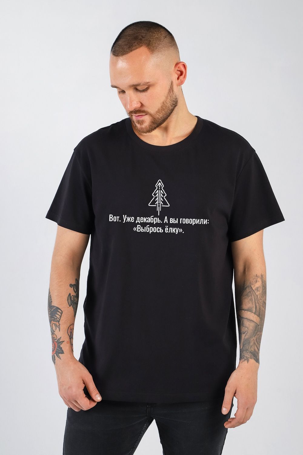 Фуфайка (футболка) мужская Презент-4 Виотекс ЧЁРНЫЙ