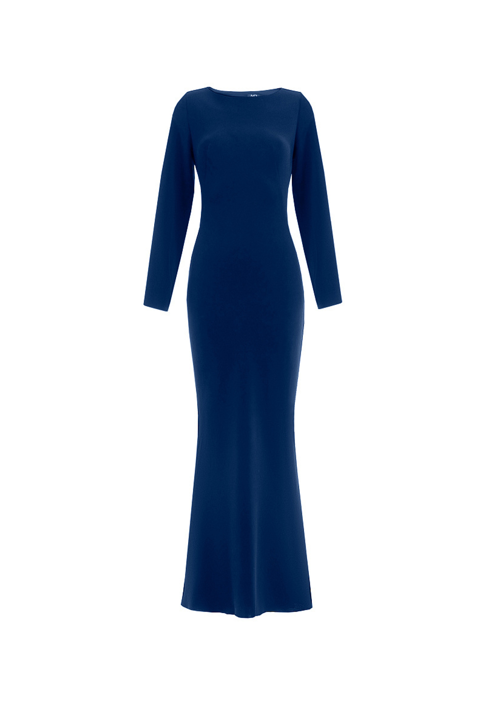 Платье приталенное с длинными рукавами синее 01-01-25 SS