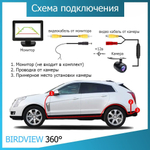 Камера заднего вида для автомобиля TR190 (2 в 1)