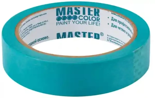 Лента малярная бумажная для деликатных поверхностей 25 м MASTER COLOR