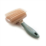 Сликер с S-образной формой каучуковых зубчиков и технологией выдвижной платформы для кошек и собак, размер S