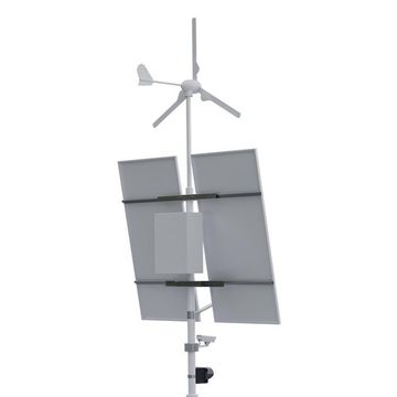 Автономная светофорная сигнализация с освещением и видеонаблюдением на опоре (2 солнечные панели 585 Вт + ветрогенератор 400 Вт), фото №975738492