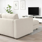 Угловой 4-местный диван с шезлонгом - IKEA VIMLE/ВИМЛЕ ИКЕА, 322х164х68 см, бежевый