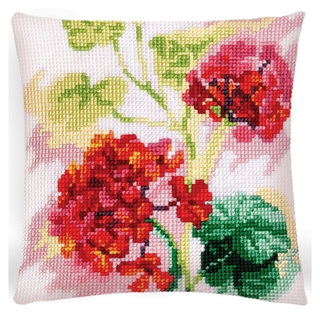 "Красная герань"-5418  подушка