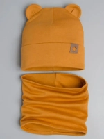 Шапка с ушками осенняя и снуд для детей