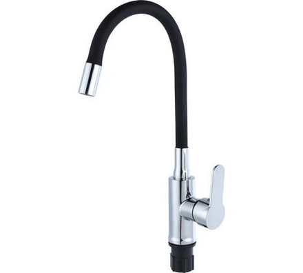 Смеситель для кухни, TSARSBERG TSB-732-BL02 черный гибкий излив тип См-МОЦБА