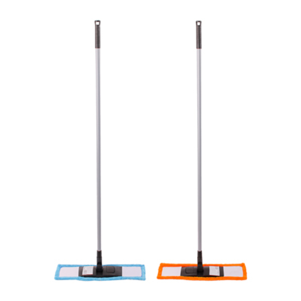 Швабра с насадкой Бархат, без телескопа, черный пластик, основание с кнопкой