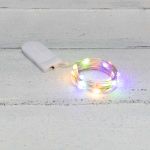 Гирлянда светодиодная Роса с крупными каплями 2м, 20LED, МУЛЬТИКОЛОР, IP20, тонкий батарейный блок,