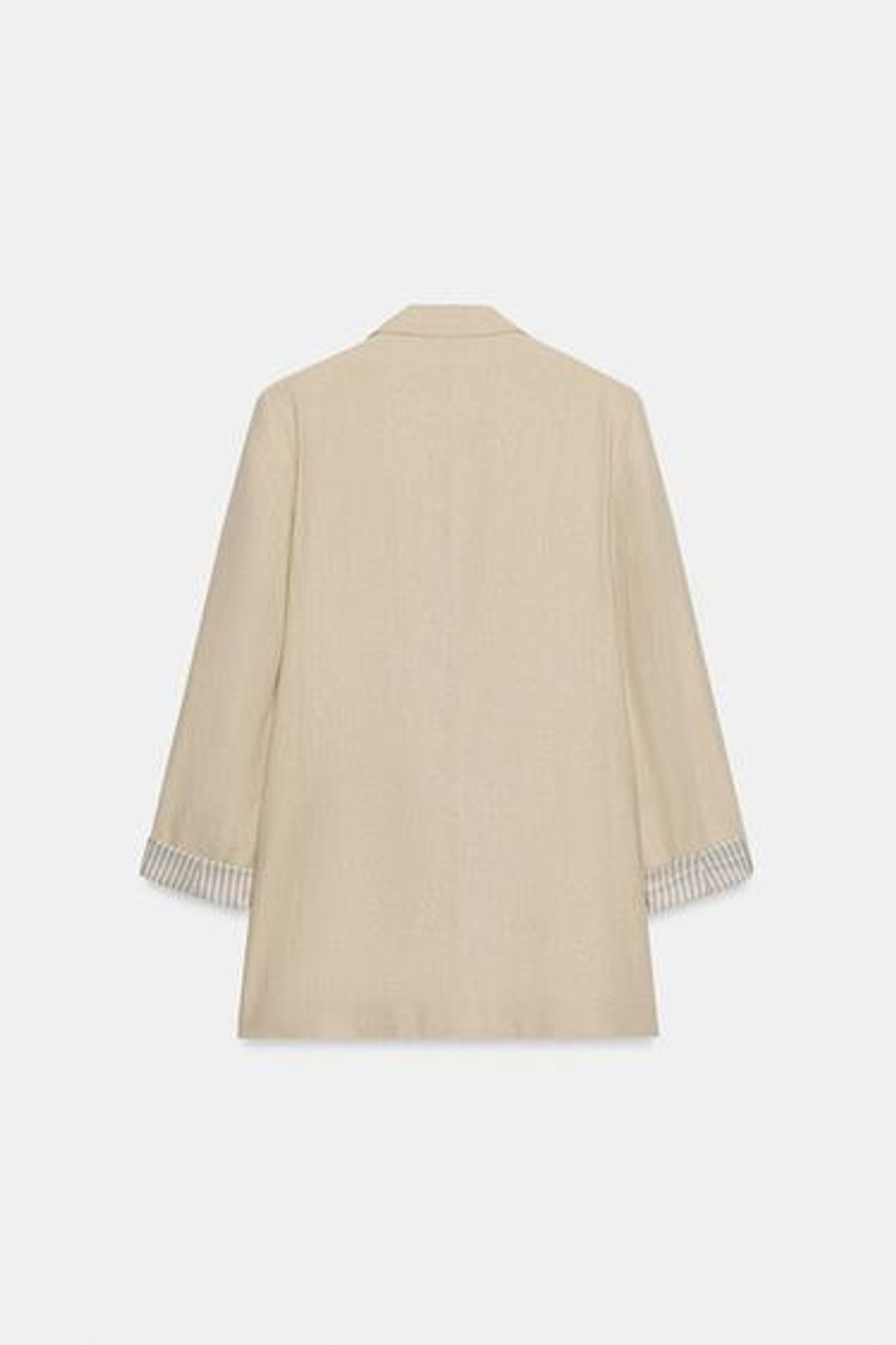 Льняной блейзер с загнутыми рукавами - ZARA