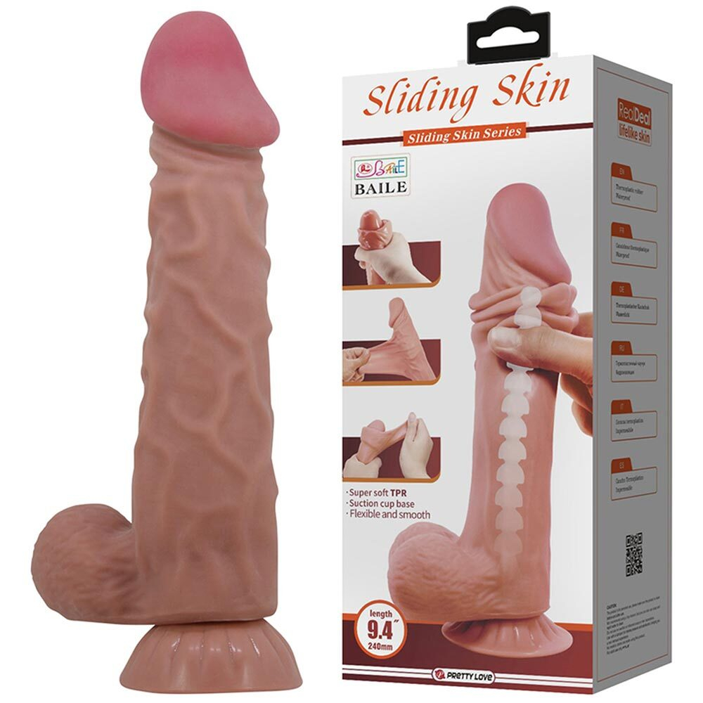 Фаллоимитатор с эффектом скользящей кожи Pretty Love BW-008104NRG-1