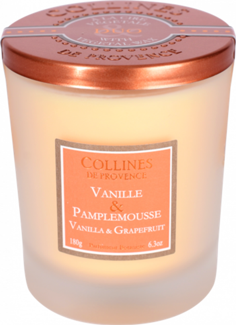 Свеча Collines 180гр Дуэт Vanilla & Pamplemousse