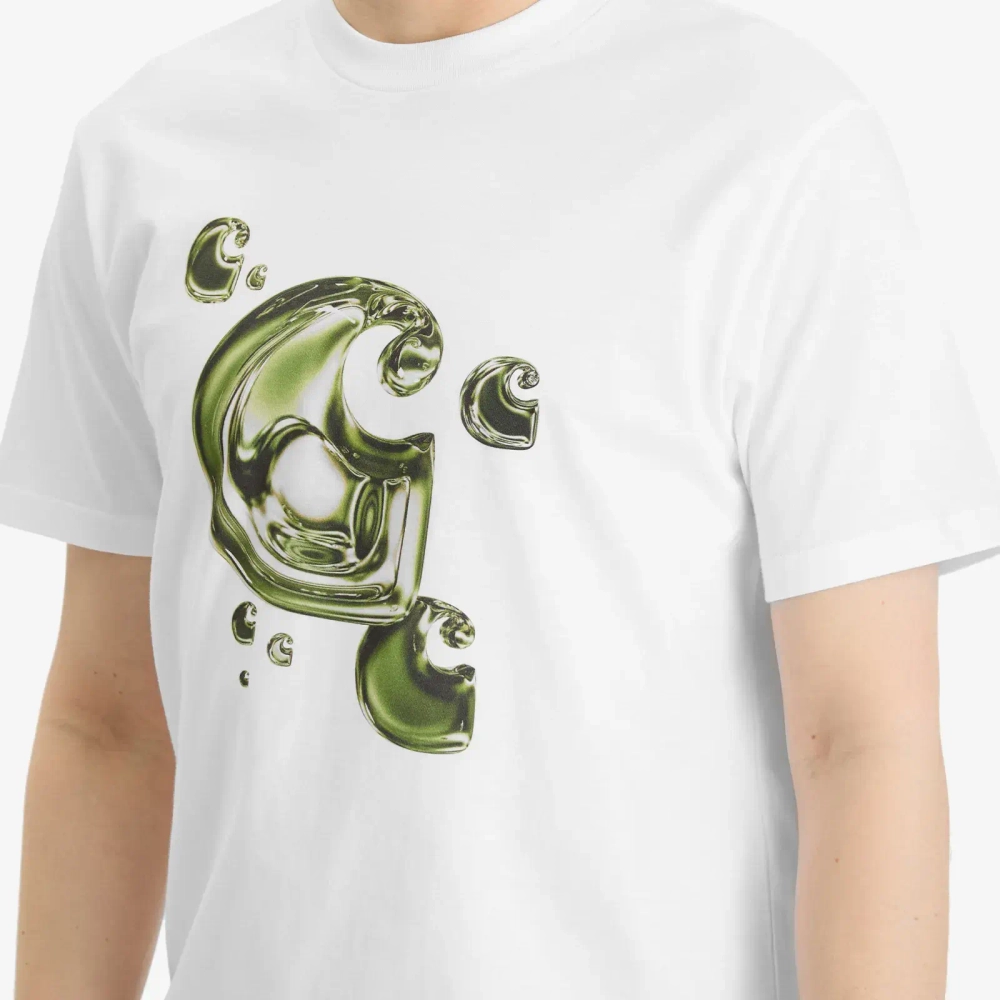 Футболка Carhartt WIP Solar Chrome C-Logo белая