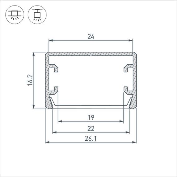 Профиль Arlight PLS-LOCK-H16-SMT-2000 ANOD 033224