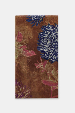 ZARA ШАРФ С ПРИНТОМ «ПИОНЫ», СВЕТЛО-КОРИЧНЕВЫЙ