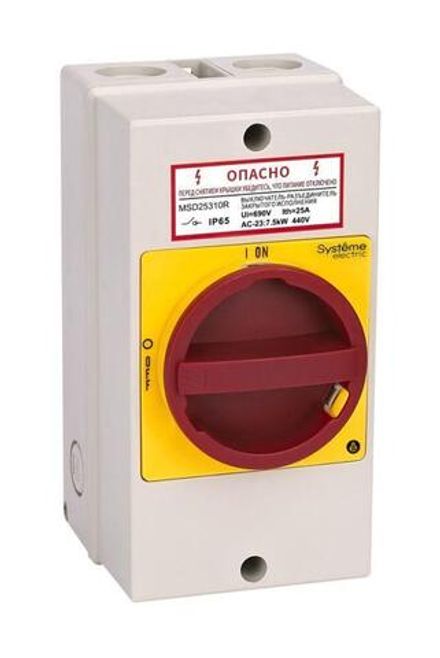 Выключатель-разъединитель главный аварийный 3п 32А IP65 закрытого исп. с замком SE MSD32311R