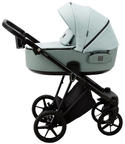 Детская коляска Adamex Porto 2 в 1 PO-PS25 (СЕРО-ЗЕЛЕН+СЕРО-ЗЕЛЕН.КОЖА)