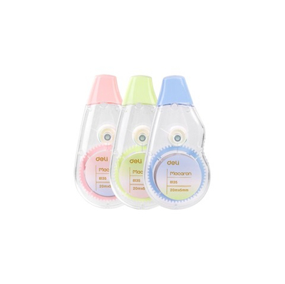 Корректор-лента Deli 5ммх20м ассорти корпус, блистер E8135