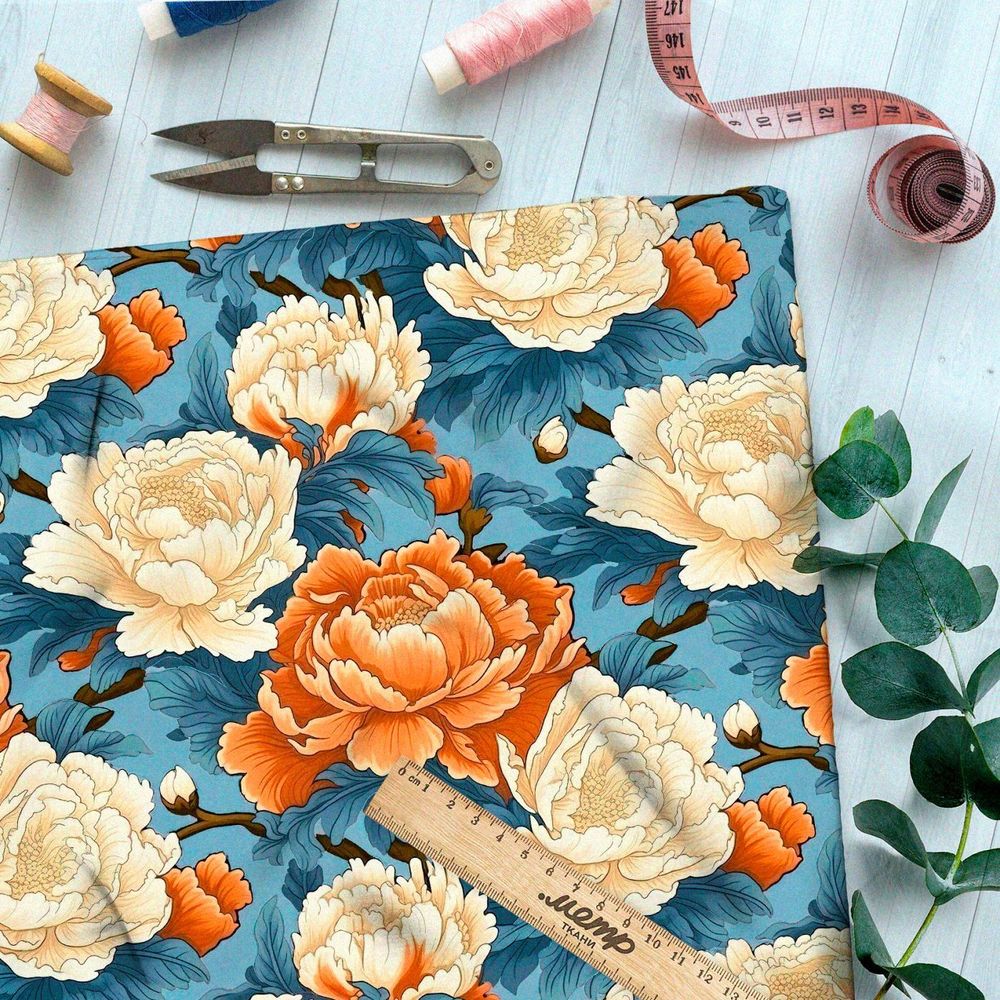 Ткань премиум таффета бархатная роза