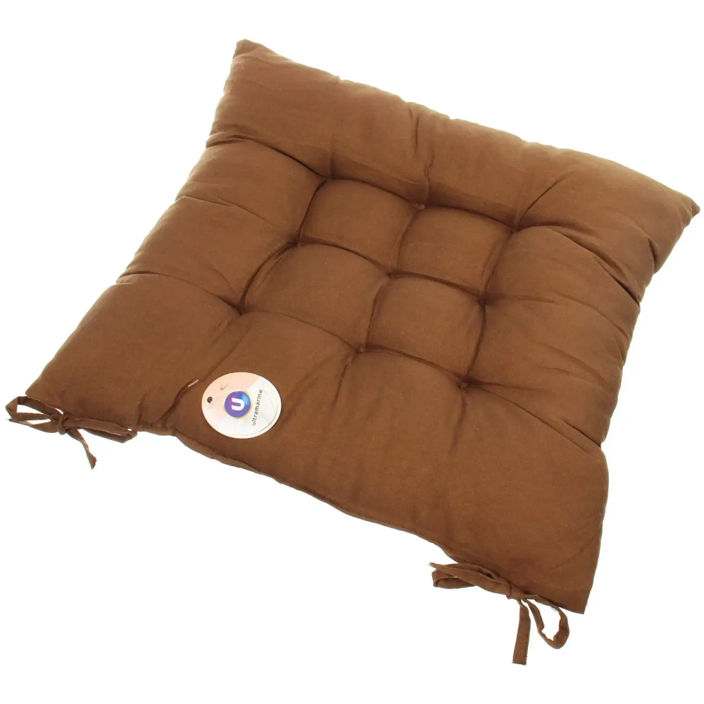 Сидушка на стул 40*40см «ИДЕА» цвет горький шоколад