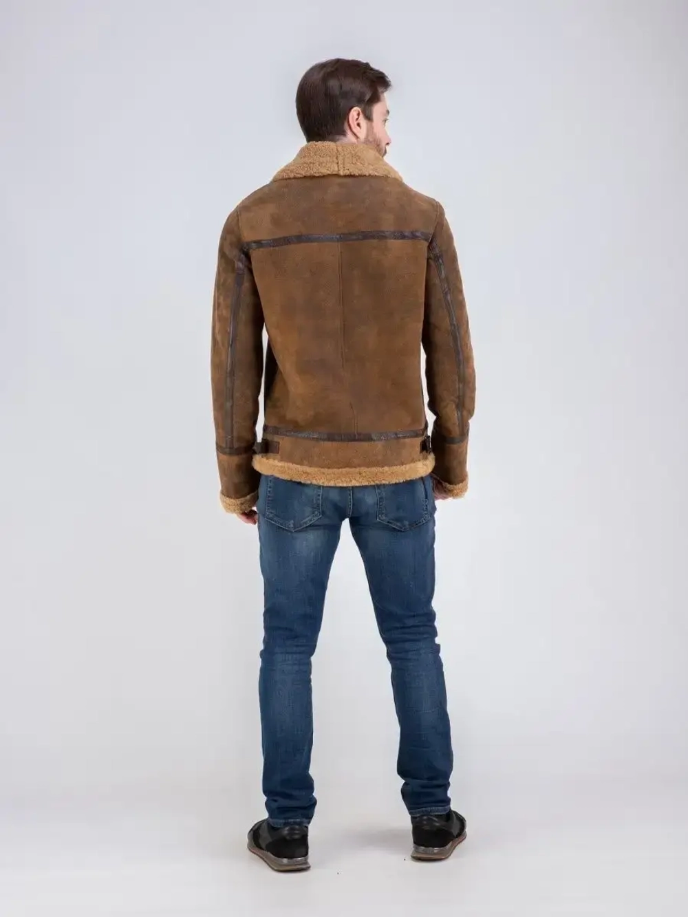 Дубленка мужская натуральная авиатор зимняя Турция