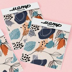 Ткань таффета цветочный контур