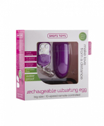 Фиолетовое перезаряжаемое виброяйцо с ДУ Rechargeable Vibrating Egg (Цвет: фиолетовый)