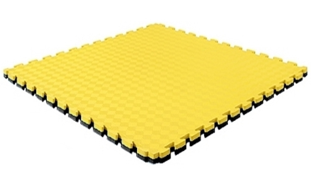 Будо-мат (татами) BABYPUZZ (1 плита 100x100x2,5см, 1кв.м./уп) "Желто-черный"