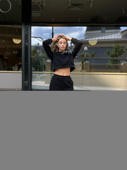 брюки карго из футера