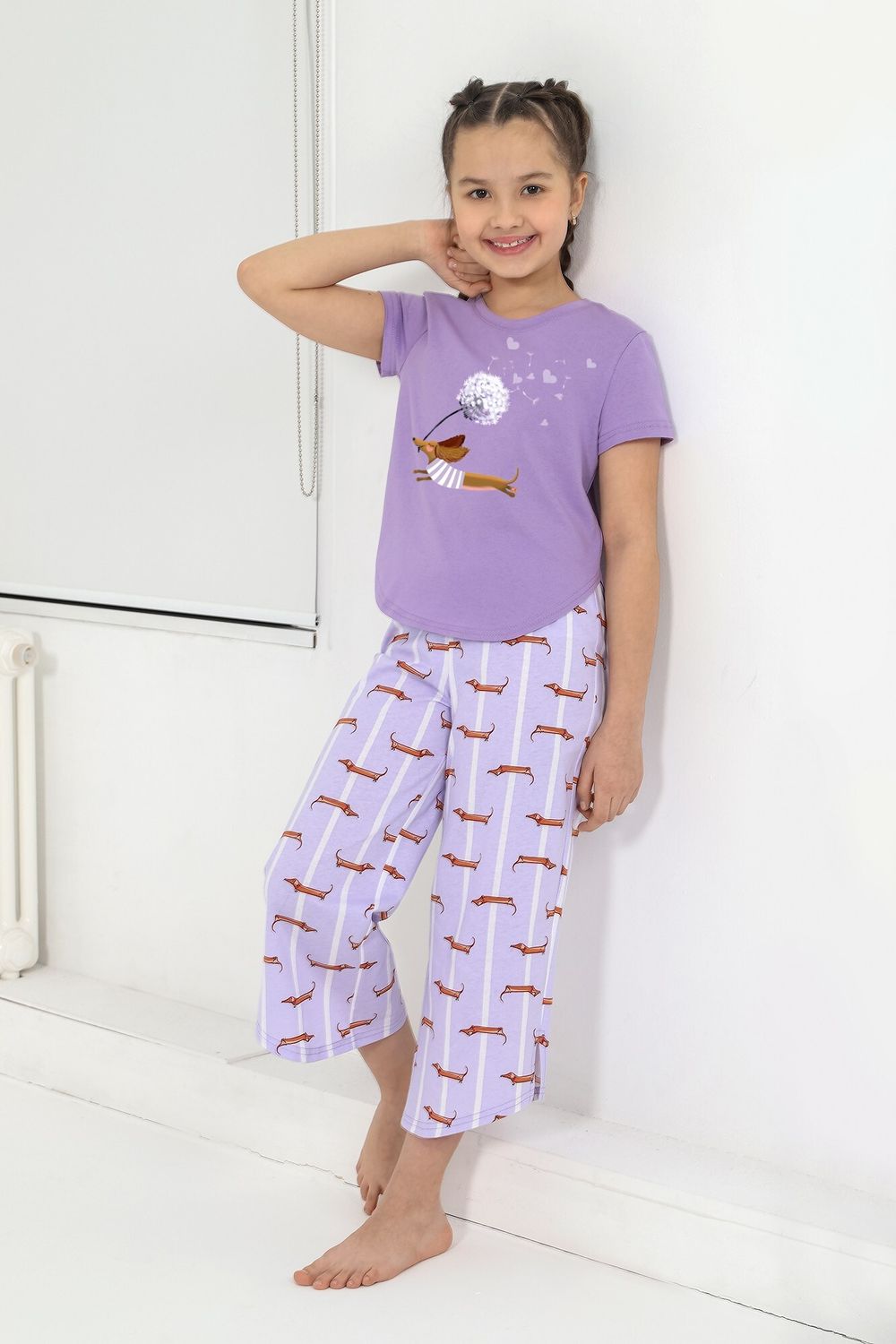 Костюм для девочки Таксы-1 Виотекс ЛИЛОВЫЙ