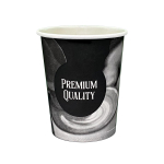 Бумажный стакан 250мл. Premium Quality черный, 1000шт/кор. Есо рак