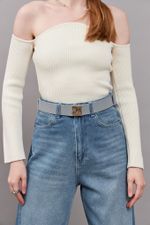 ШИРОКИЙ РЕМЕНЬ С ЗАМОЧКОМ SILVER GREY