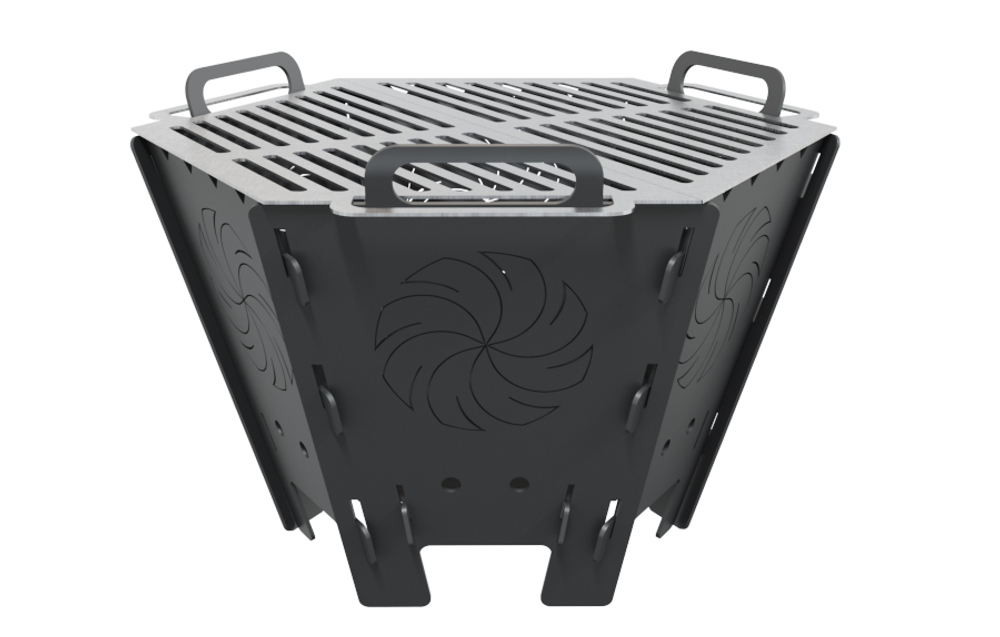 Мангал разборный с решеткой гриль. 3 в 1