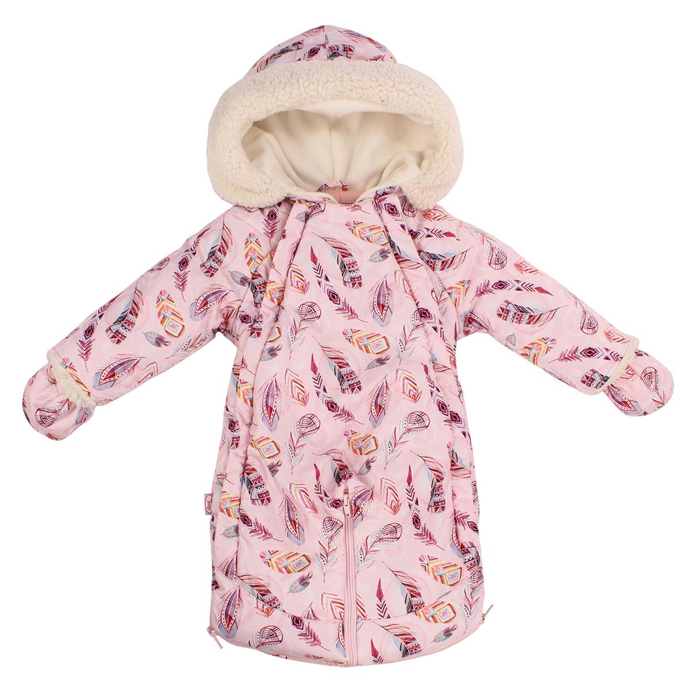 Комбинезон- Пача 300 гр. р.1 (74) принт перышки