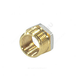 Футорка латунь никель Ду 15х10 (1/2"х3/8") НР/ВР 9024 ГОСТ 32585-2013 Aquasfera 9024-01