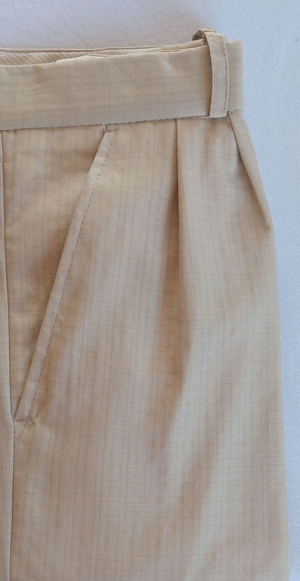 Брюки мужские в клетку клетчатые для мужчины для мальчика мальчиковые широкие свободные классические классика строгие костюмные вискозные вискоза прямые светлые белые бежевые тонкие лёгкие летние вискоза 29 30 48 176 182 L размер