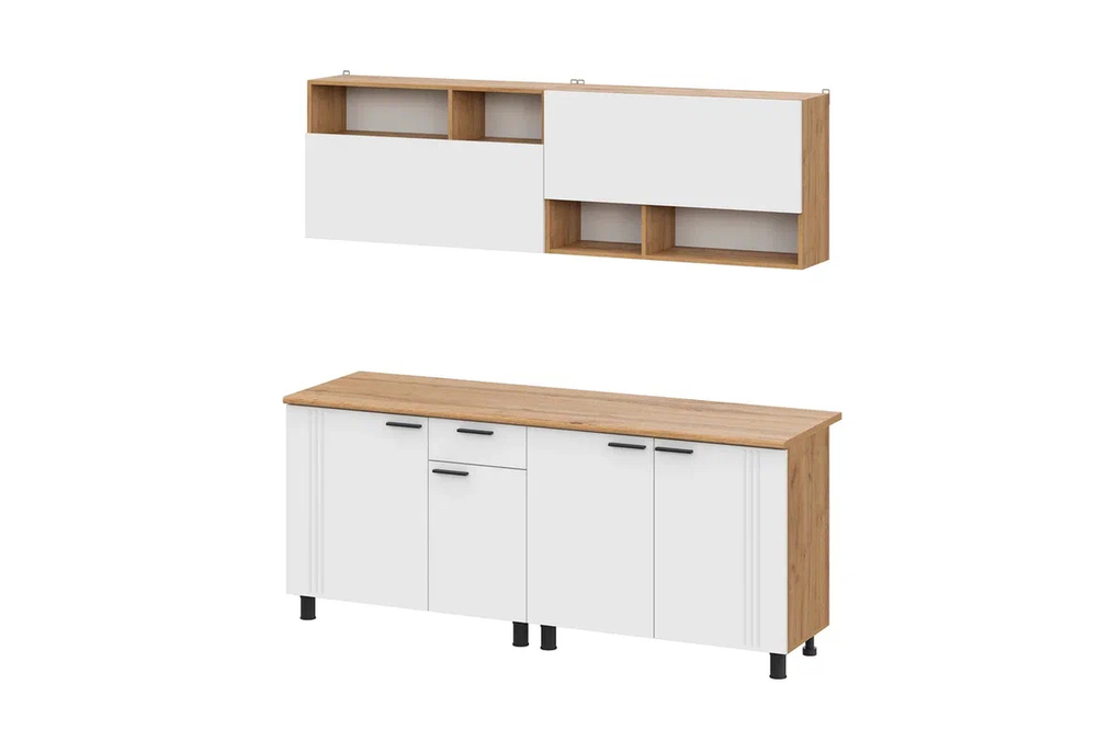 Кухня «Монако» Белая 200 см