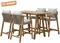 Комплект барной мебели Rimini из массива акации, барный стол, 4 барных стула