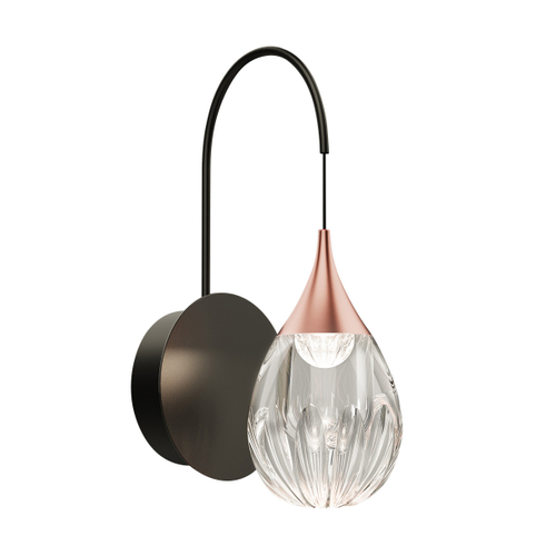 Настенный светильник MB24001004-1A copper/clear