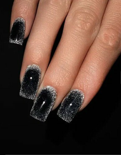 NR гель-лак Flash 06/1 - Светоотражающий черный, 10мл