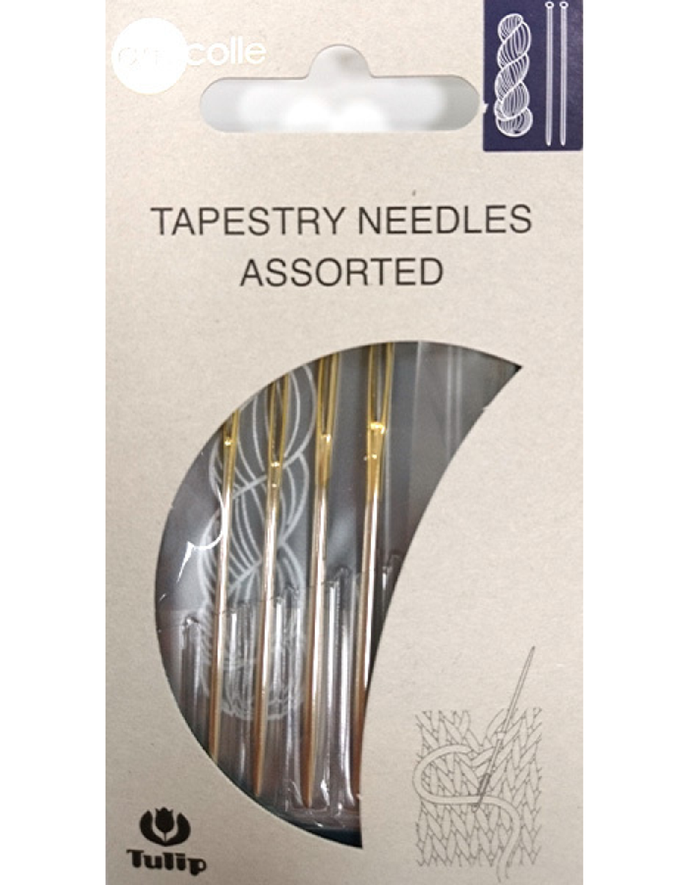 Tulip Набор игл для шитья пряжей, с золотистым ушком AC-042e