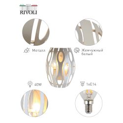 Бра светильник Rivoli Meike 4080-402 настенный 2 хЕ14 40 Вт дизайн | Rivoli