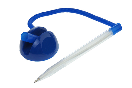 Ручка шариковая Workmate синяя корпус синий пластиковый с подставкой на липучке регулируемый угол наклона