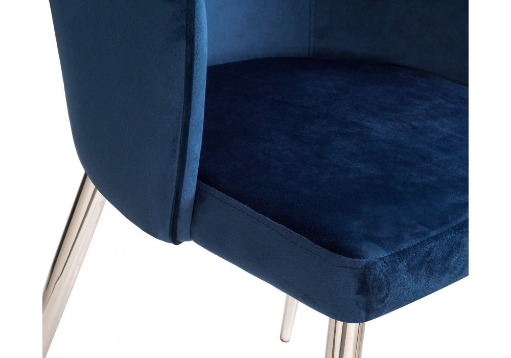 Стул на металлокаркасе Benza dark blue