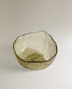 Zara Home миска из стекла, цвет зелёный, 13.3 см