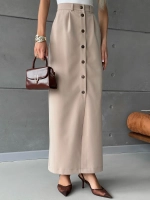 Юбка длинная на пуговицах
