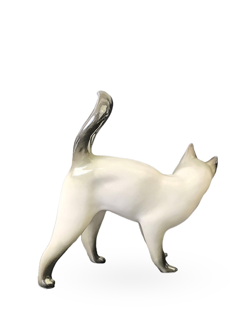 Фарфоровая статуэтка "Сиамская кошка" ЛФЗ