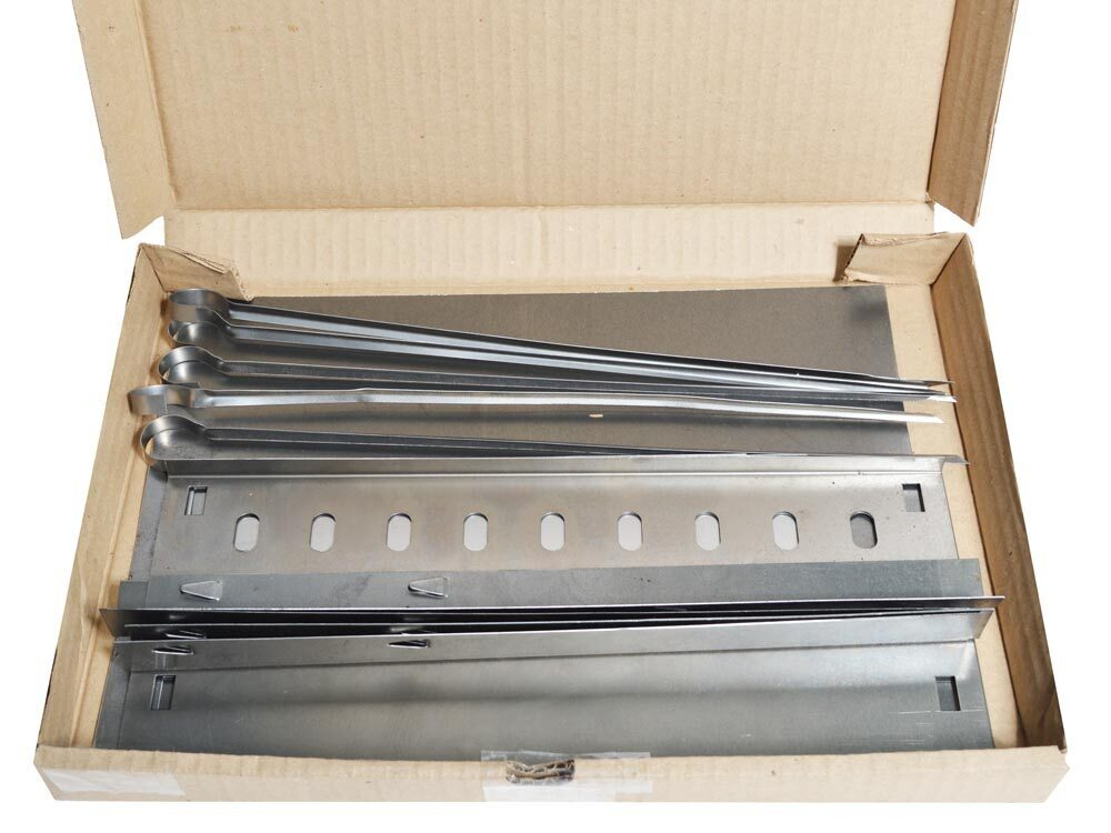 Мангал разборный 350*250*140*0,5мм + 5 шампуров, в коробке