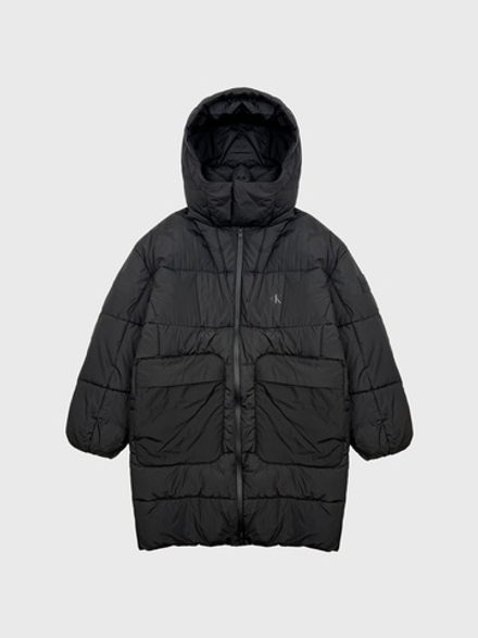 Утепленная куртка Calvin Klein Jeans Modern Quilted Long Black