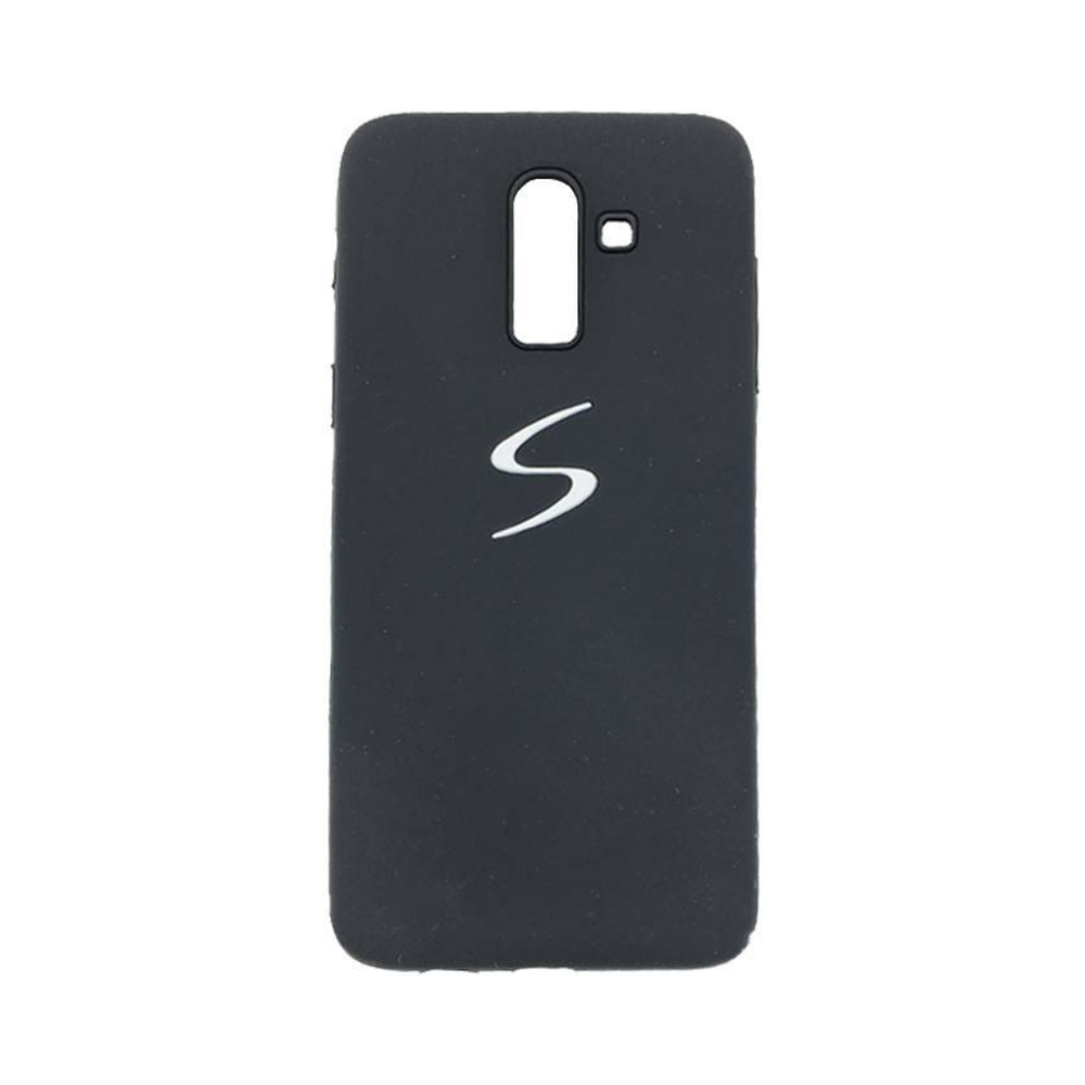 Силиконовый матовый чехол S-Design для Samsung J8, черный