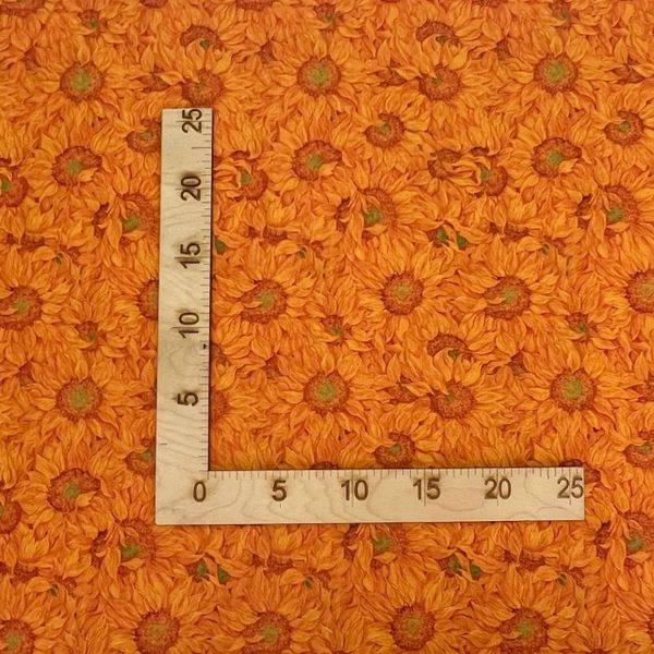 ПОДСОЛНУХИ ОРАНЖЕВЫЕ - 100% хлопок 2